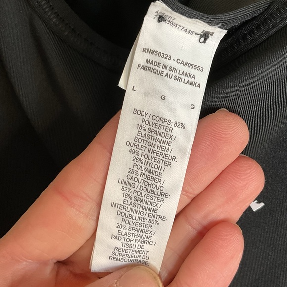 Nike Dri-Fit Womens Large Black Racerback Padded Sports Bra Air Jordan - Picture 4 of 4